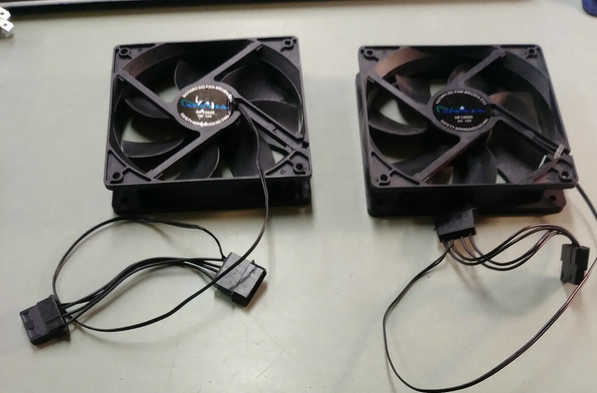 LOT OF 2 DC FAN DF12025HC 12V 0.38A U-LUCKY FAN