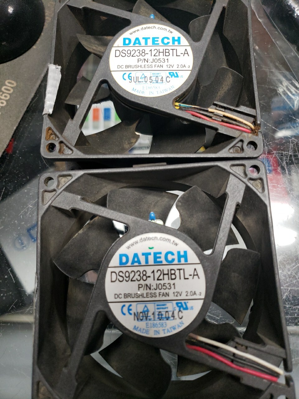 LOT OF 3 38 mm datech ds9238 or various models Cooling Fans free ship