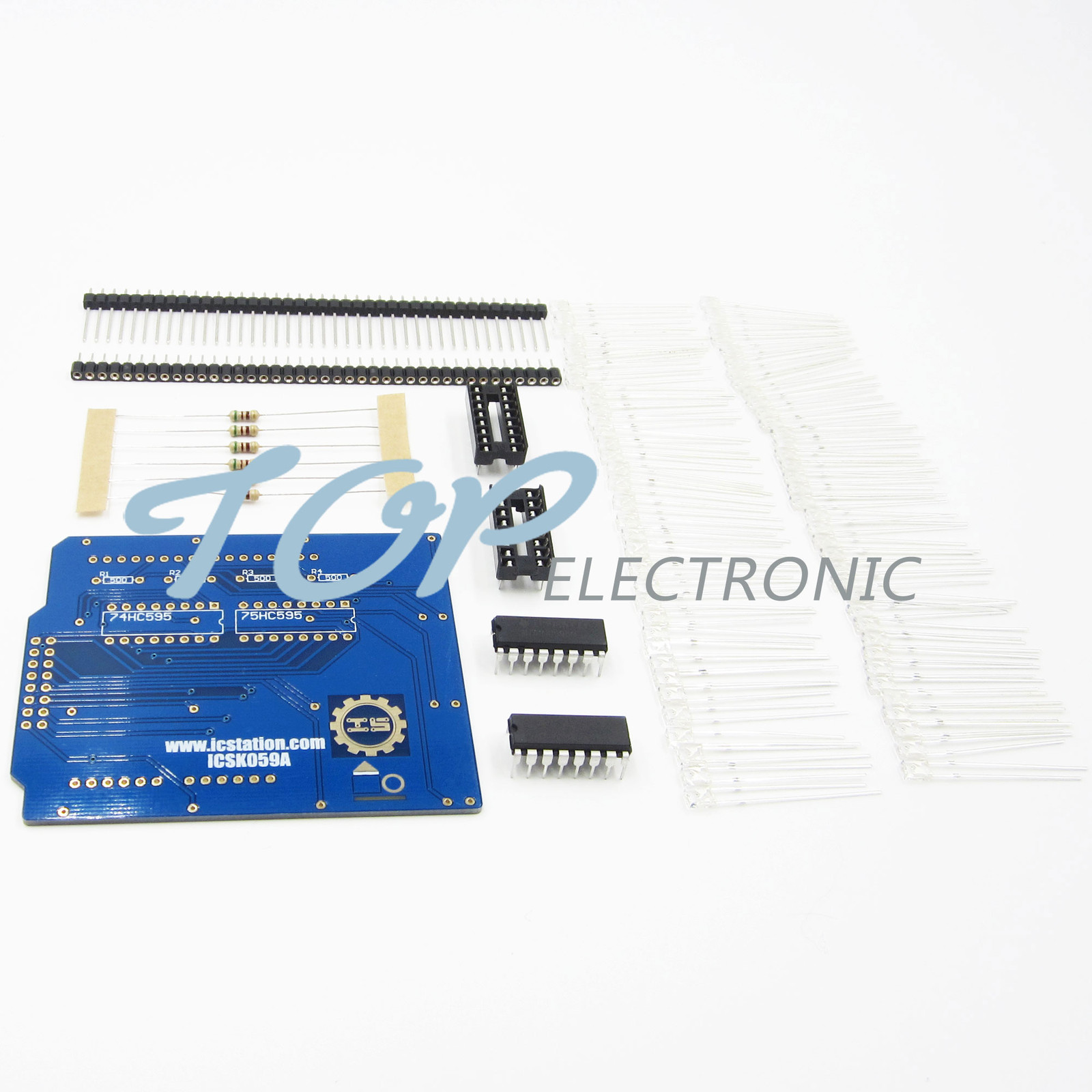 NEW Red 4X4X4 Light Cube Kit Arduino DIY Kit uno shield LED Precise