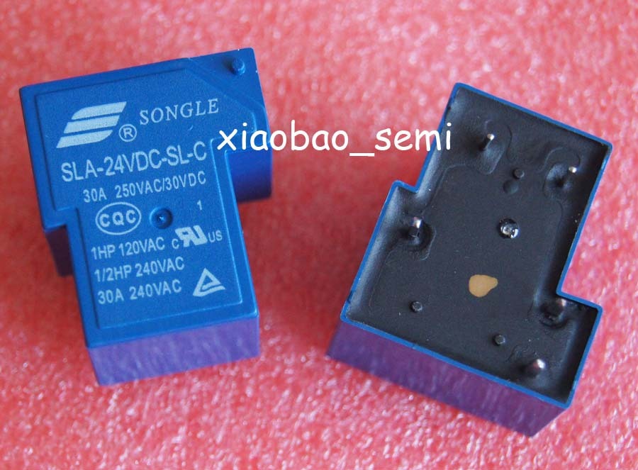 10PCS SLA-24VDC-SL-C 24V T90 30A 250VAC 30VDC ORIGINAL SONGLE Relay 6PIN