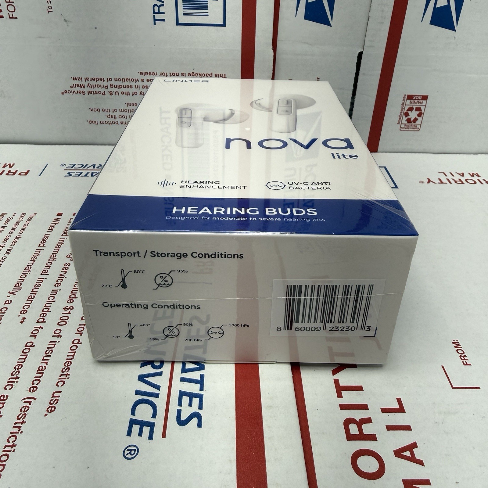 Linner Nova Lite Noise Canceling Bluetooth Hearing Buds Aids Enhancement UV-C