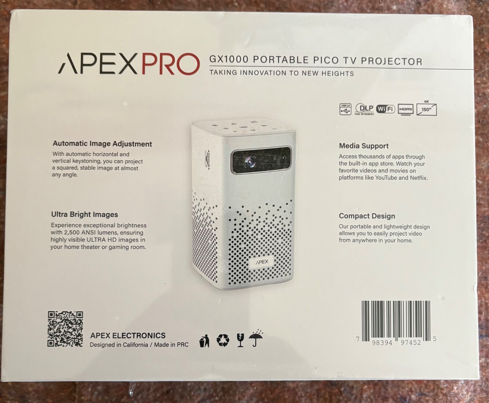 Projector, Smart Speakers, Laser Keyboard, Wireless Headphones