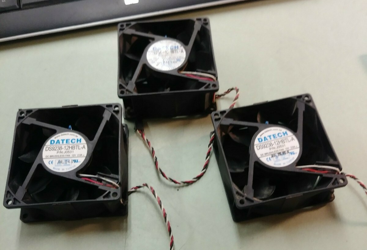 LOT OF 3 Datech Model DS9238-12HBTL-A Cooling Fan P/N J0531
