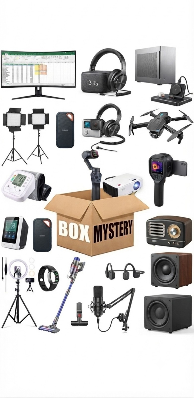 2026 New Real Random Mystery Box Electronic Products Luck Bag Gift Electronics!