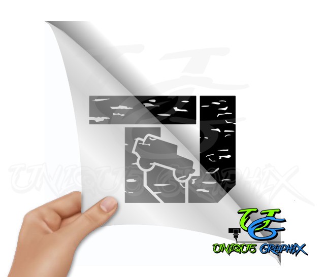 TJ Distressed Fender Decal 1 pair 5 inch Decal