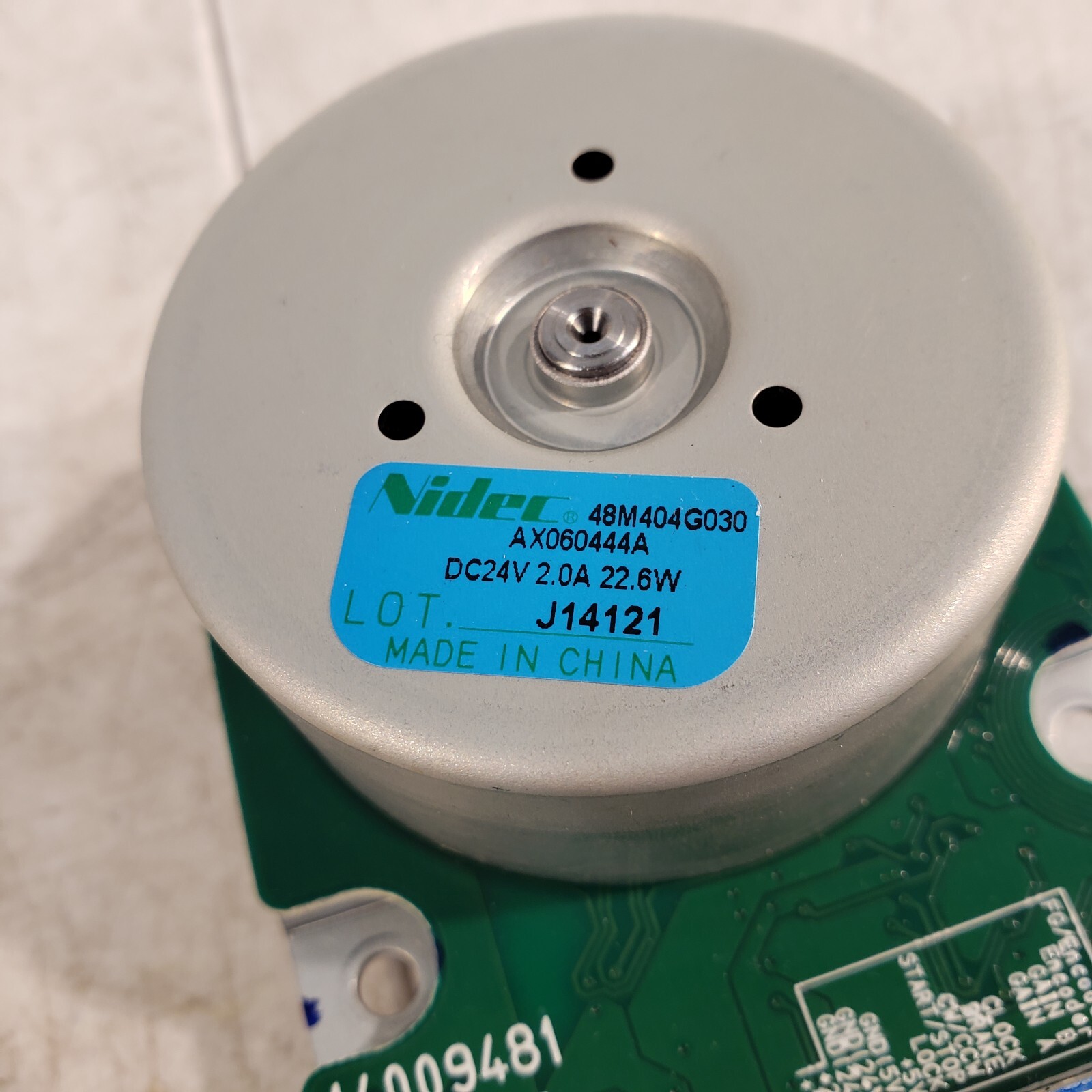 Nidec 48M404G030 Motor AX060444A 14009481 24VDC 2A 22.6W