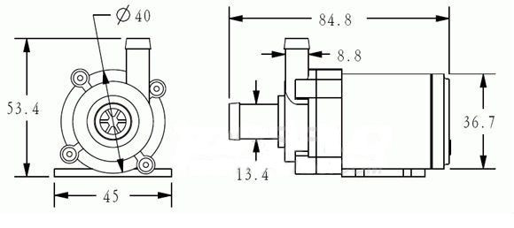 Water Submersible Pump 8L/m 12V 127GPH fr Water Garden Hydroponic Plant
