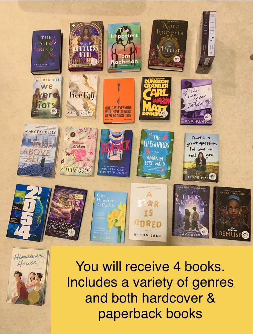Mystery Box BOOKS BARNES & NOBLE TARGET 4 Books Each Hardcover Paperback Gift