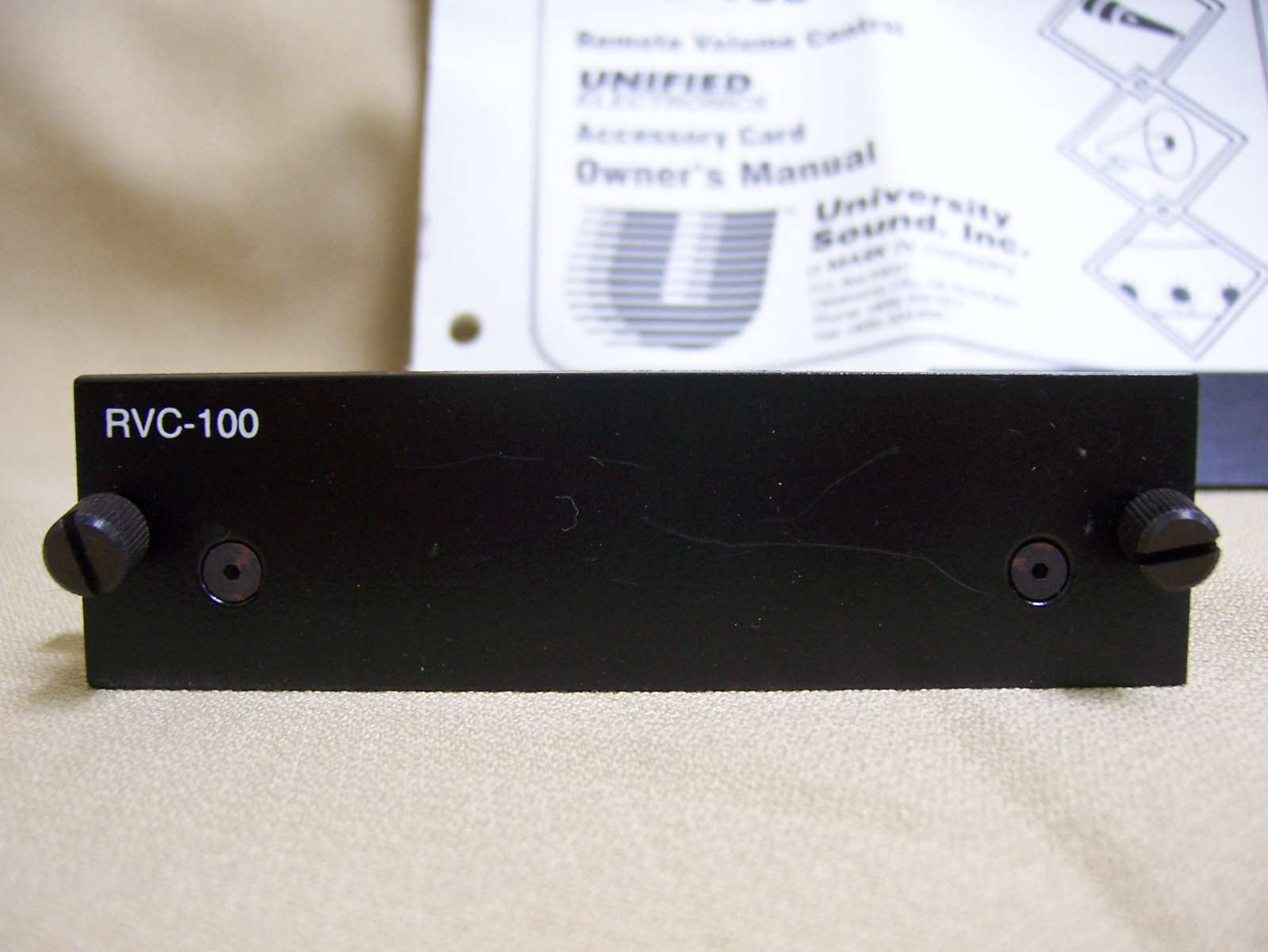 University Sound RVC-100 Remote Volume Control Accessory Card module mixer dock
