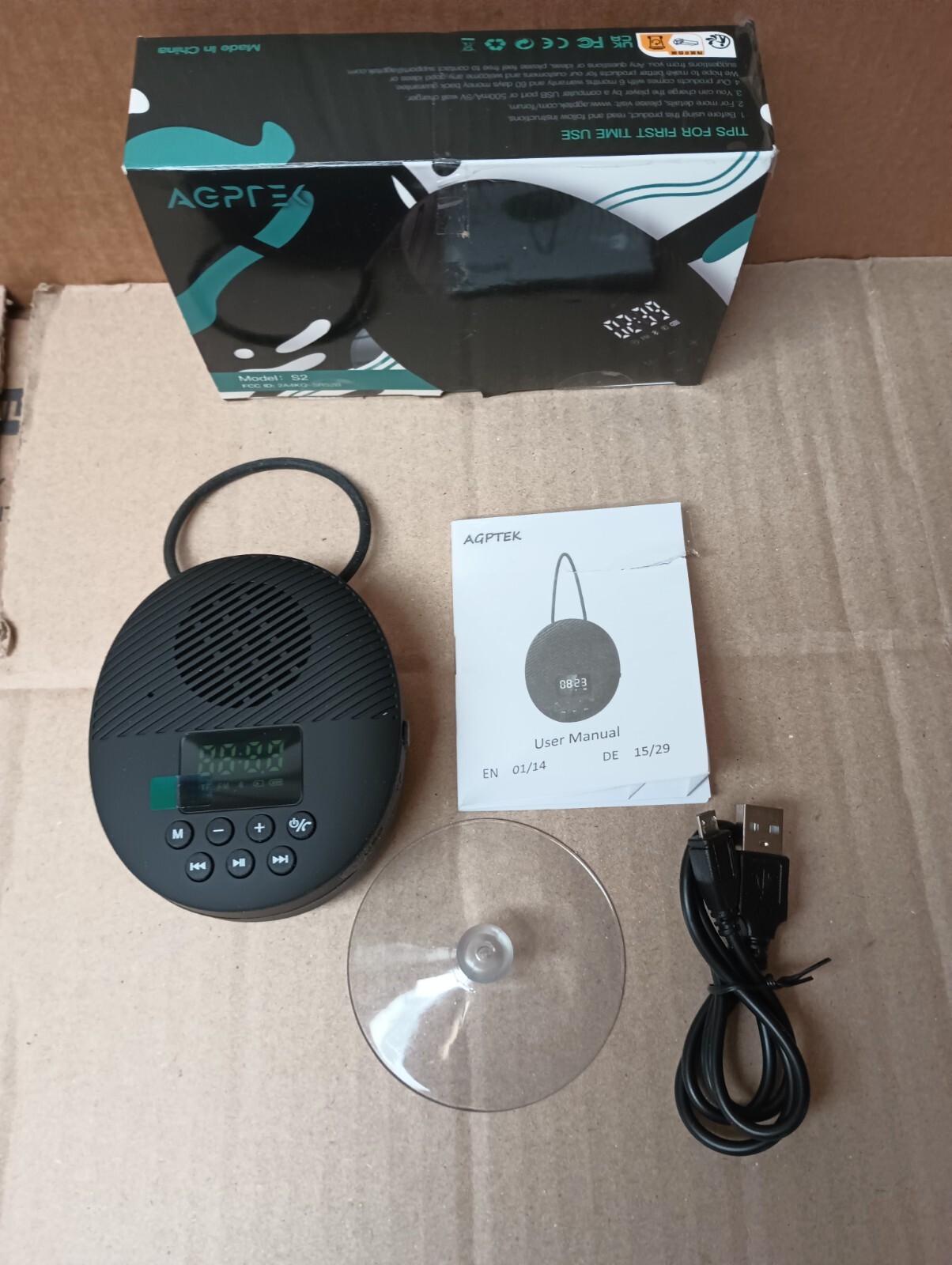 AGPTEK Waterproof Wireless Radio Speaker Model: S2 New Open Box Fast Shipping