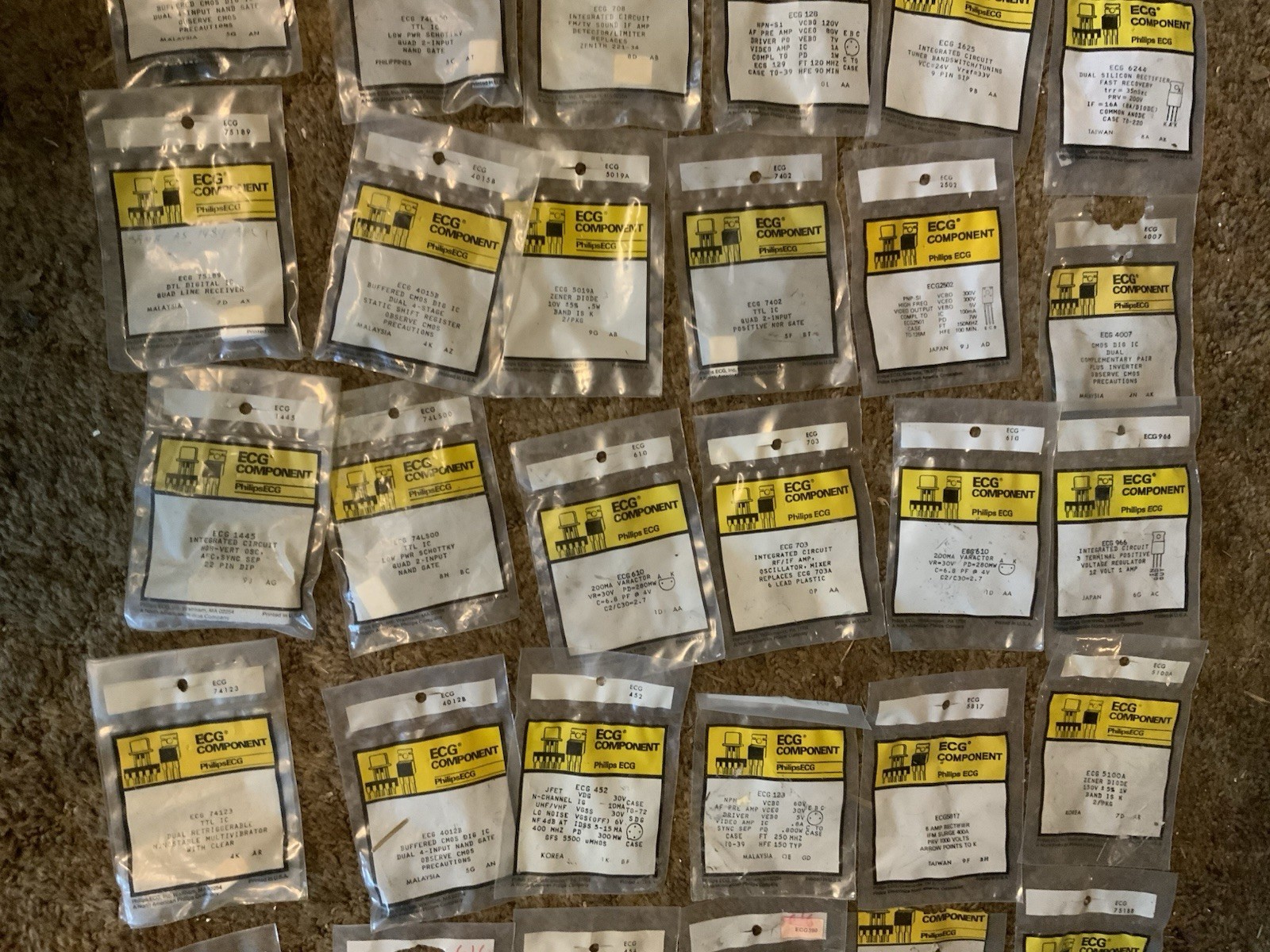 50+ vintage ECG Components