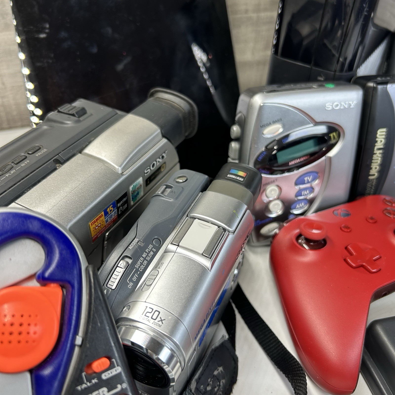 Sony Apple Bundle Lot of Cameras Xbox Walkman iPad Electronics UNTESTED