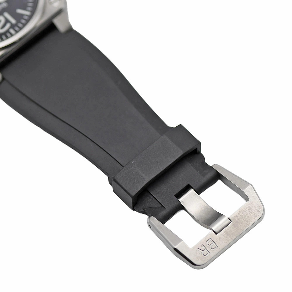 BELL & ROSS Watch BR03-92 Automatic Stainless Steel/Rubber Strap Black Dial Men