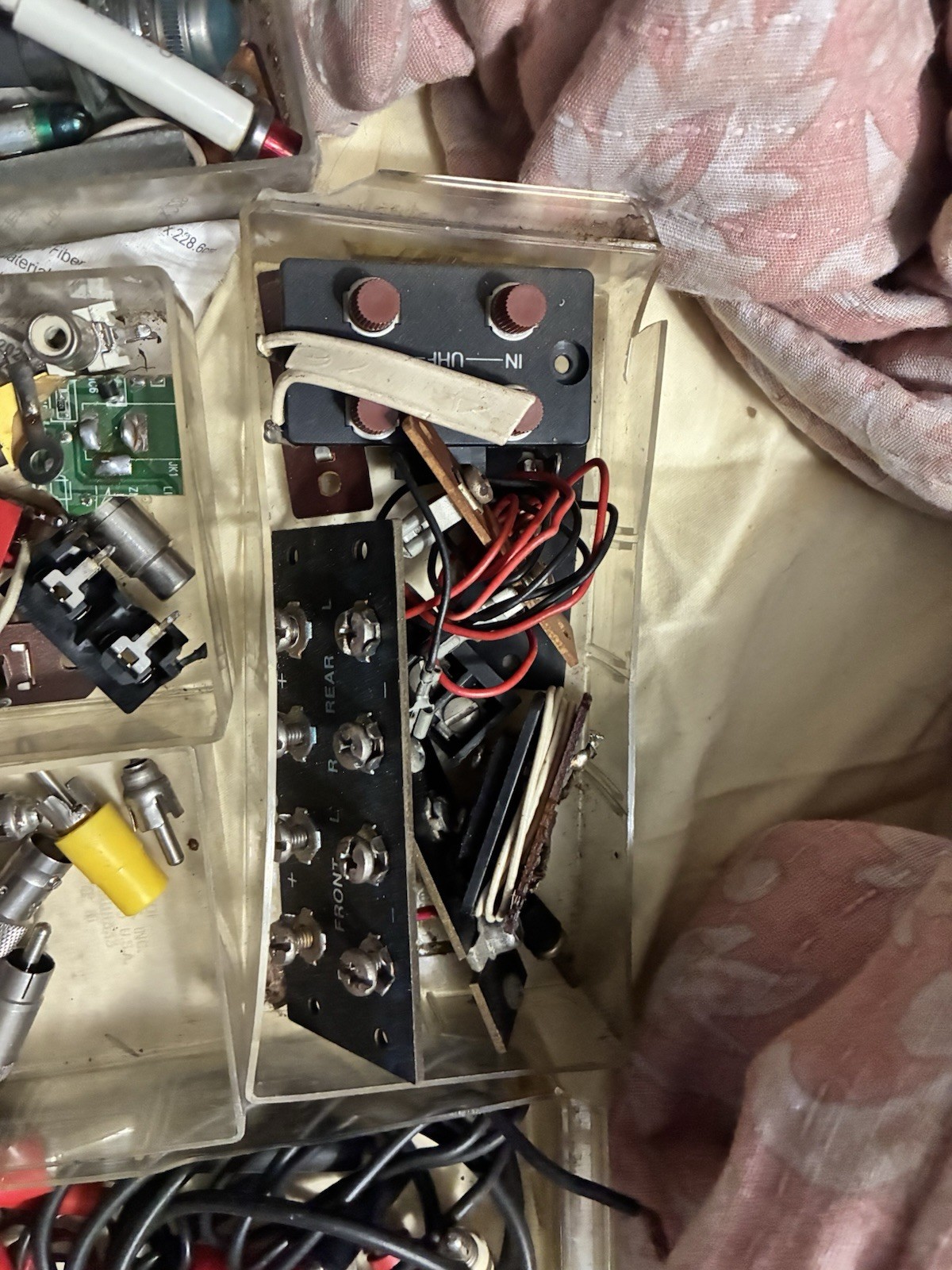 Bulk Electronics Parts Lot – RCA Jacks, Switches, Wiring, Etc– DIY Repair