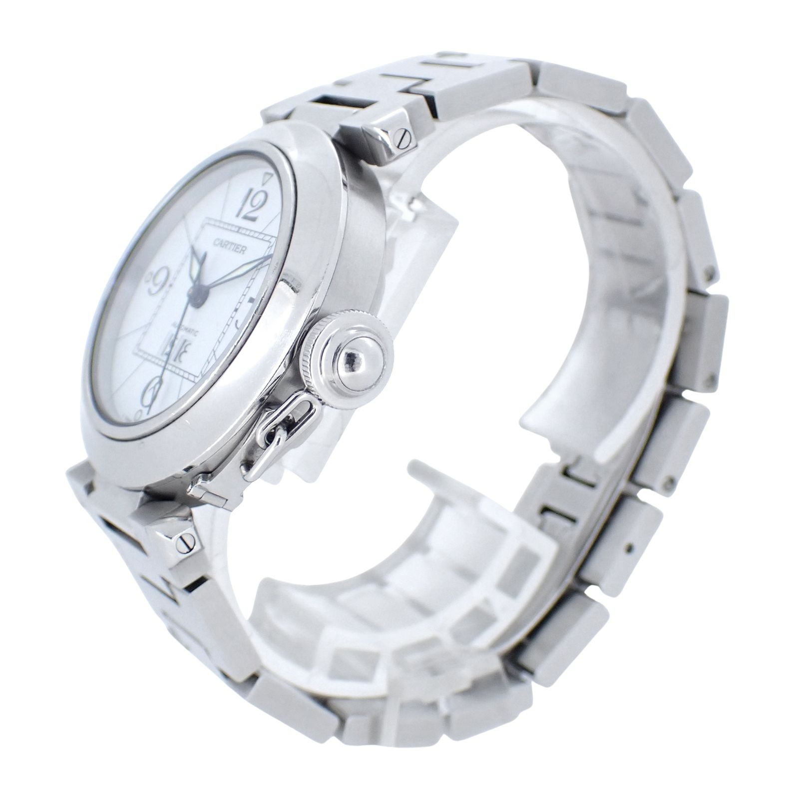 Cartier Watch Pasha C Big Date White Dial Silver W31055M7 Men’s Unisex w/Boxed