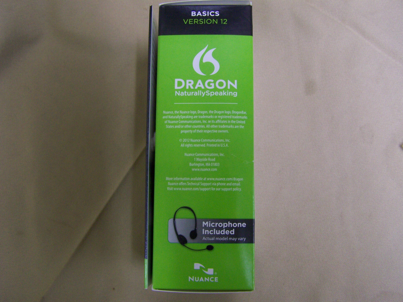 Nuance Dragon Naturally Speaking Version 12 Basics DISC ONLY, NO HEADPHONE/MIC