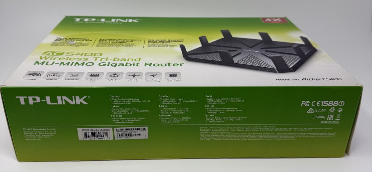 TP-Link Archer C5400 AC5400 Wireless Tri-Band MU-MIMO Gigabit Router