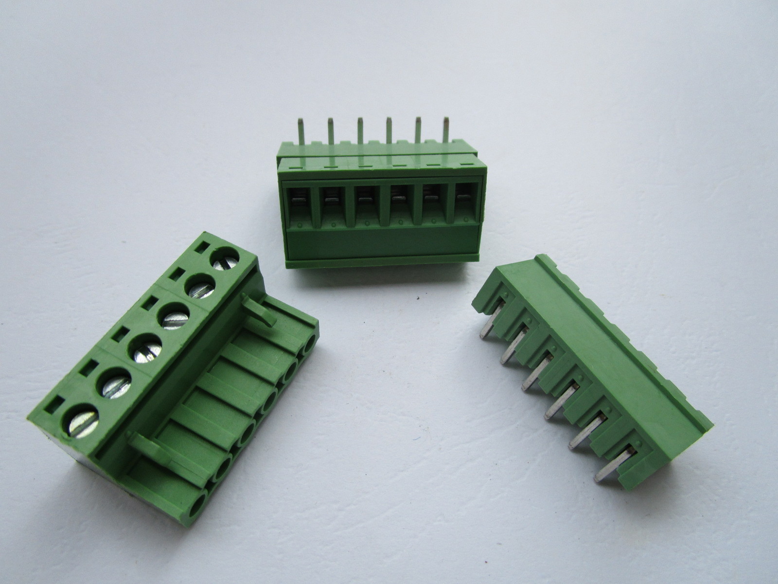 160 pcs Close Angle 6 pin 5.08mm Screw Terminal Block Connector Plugbale Type