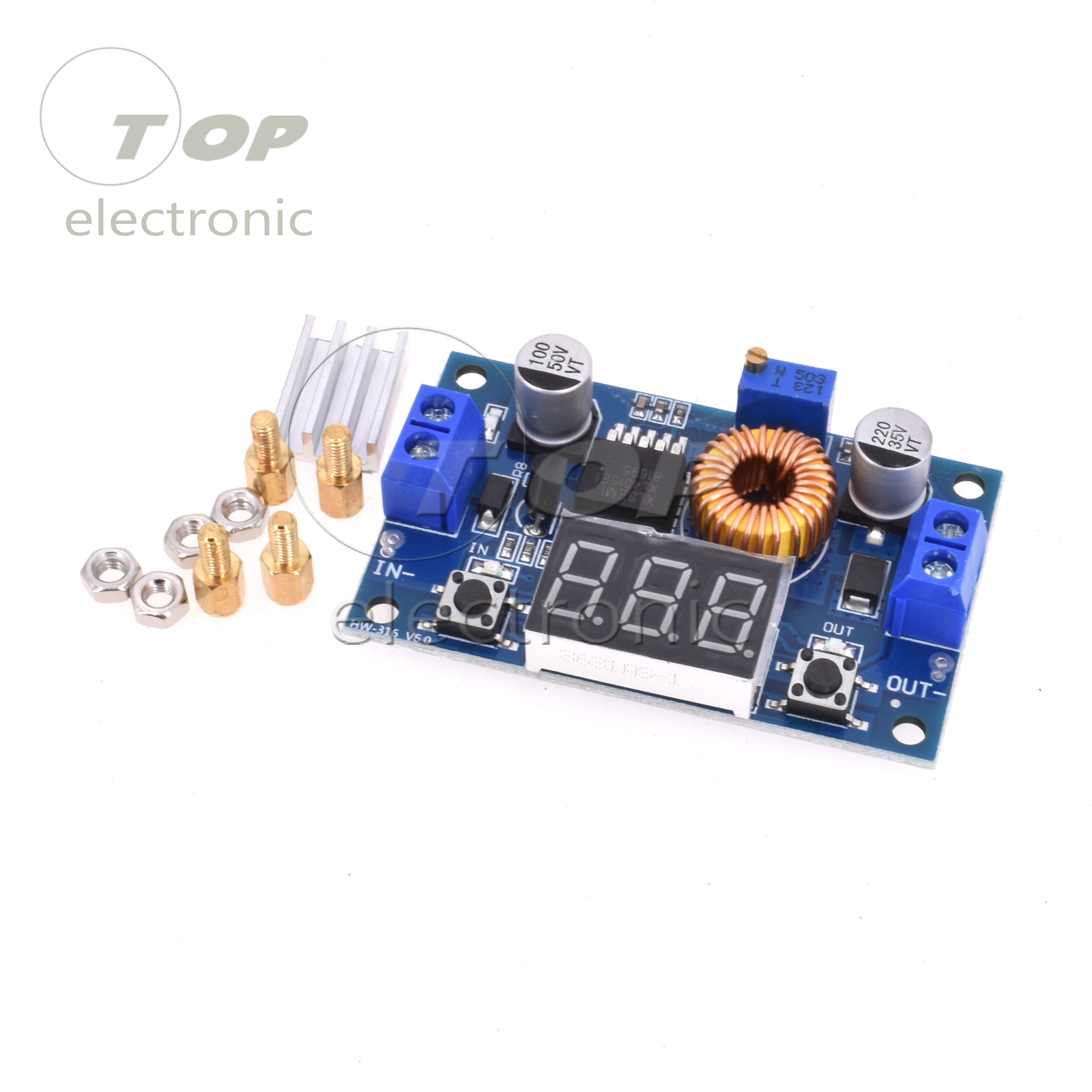 5A Adjustable Power CC/CV Step-down Charge LED Driver With red Voltmeter M13