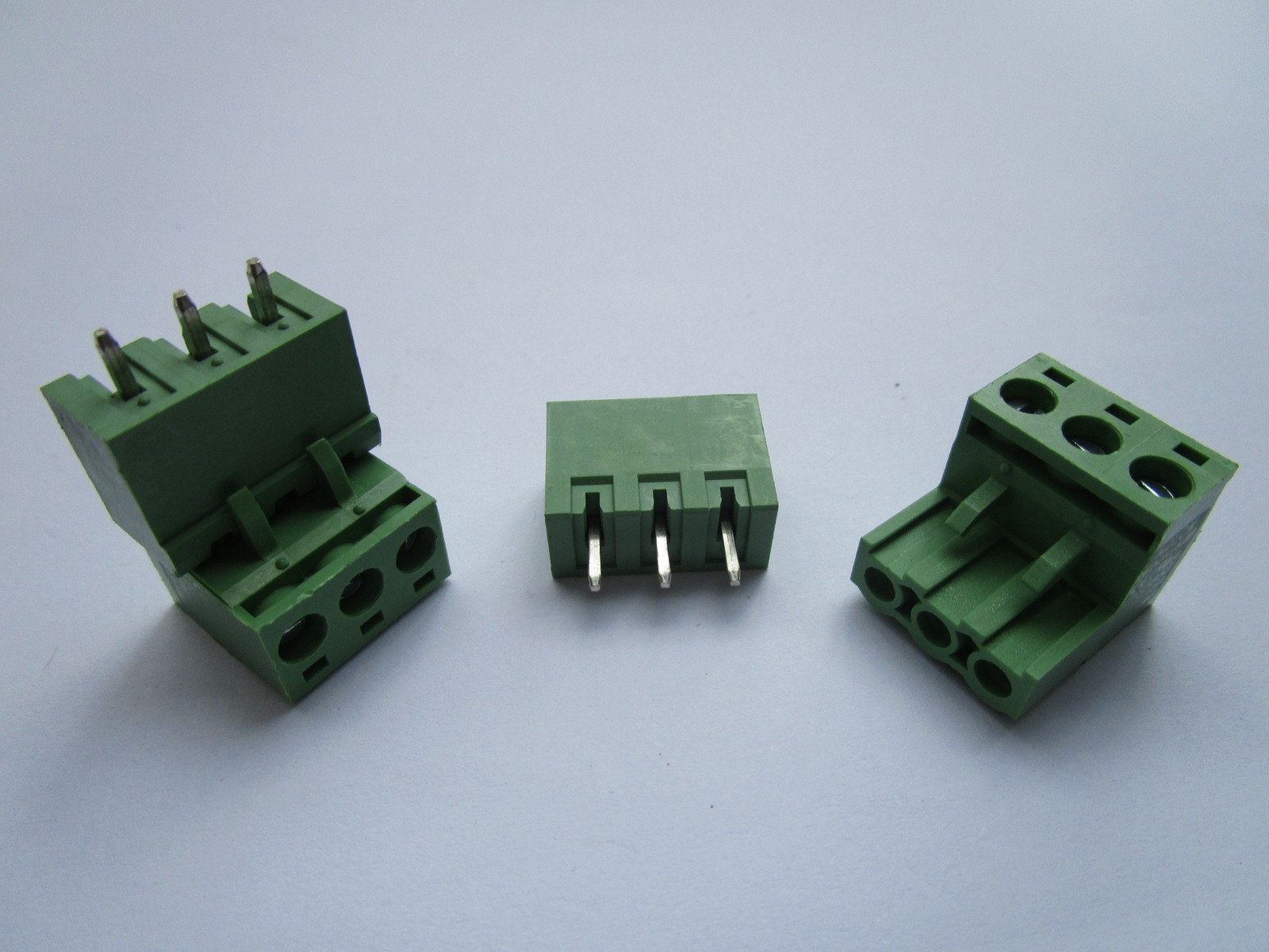 20 pcs 5.08mm Close Straight 3 pin Screw Terminal Block Connector Pluggable Type