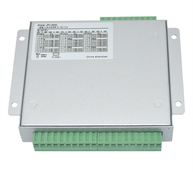 Enhanced Isolated Bidirectional 1-way RS232/485 To 8-channel RS485 Hub Repeater