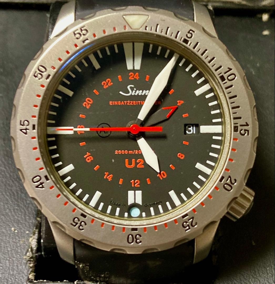 SINN Watch 1020.U2.EZM UTC U-boat Steel Silicone Strap Men’s Wristwatch w/Box