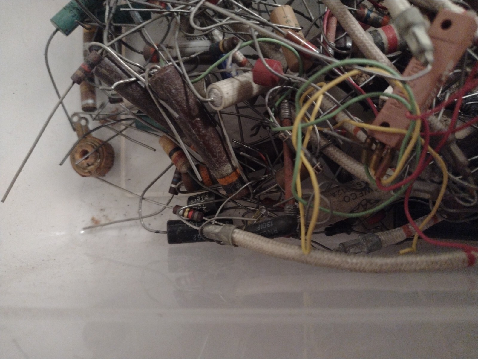 Vintage Assortment Of Electrical Components Olson Tung-sol Bulbs Etc