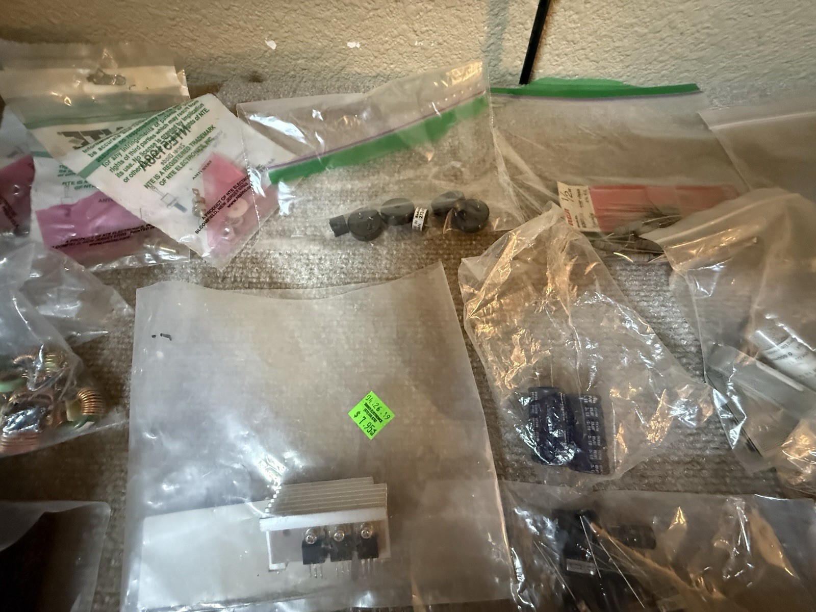 Mixed Electronics Components Lot Inductors Relays LEDs Resistors Transformers