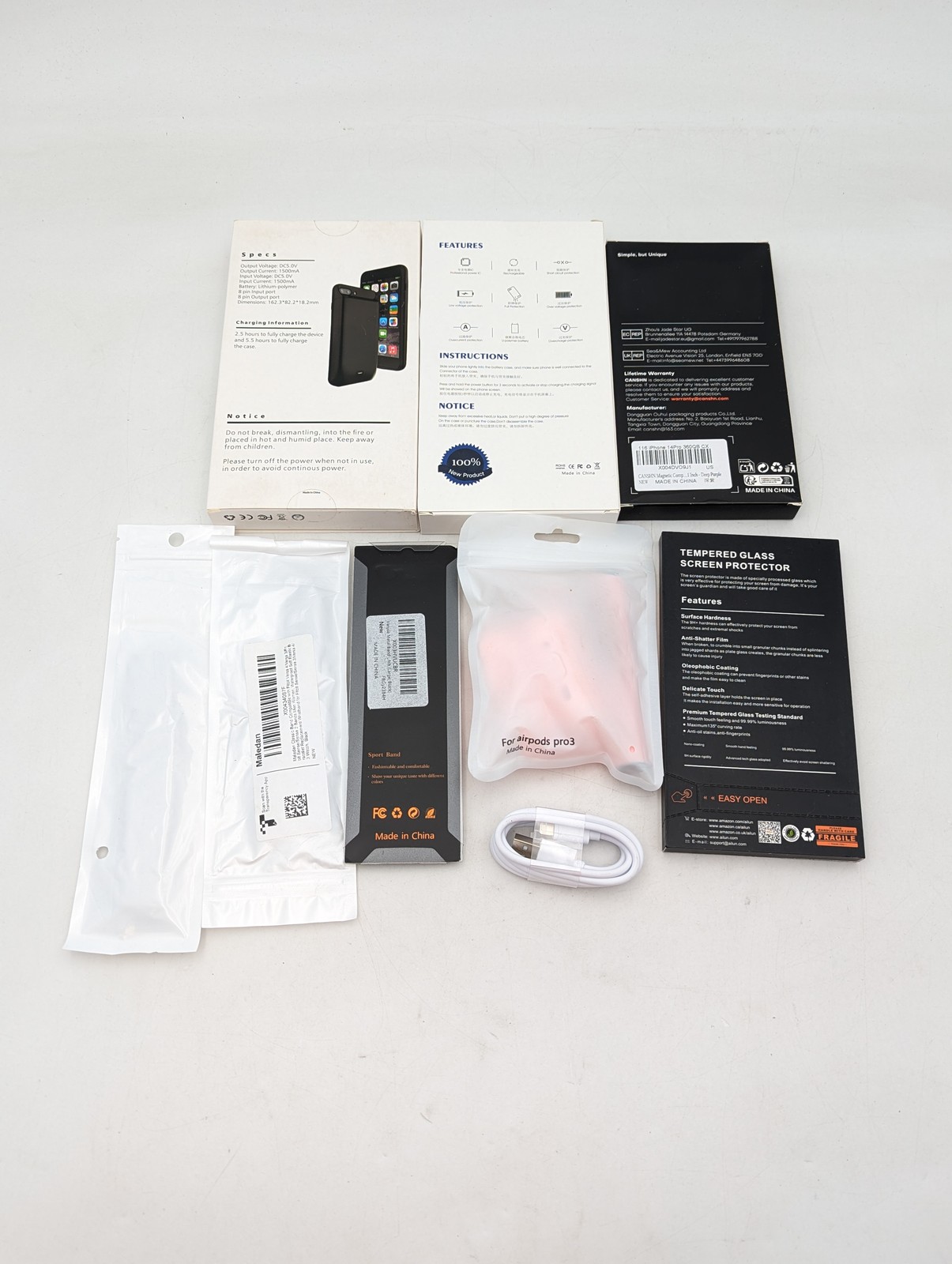 Assorted Electronic Accessories Phone Cases, Watch Bands & More Lot of 18