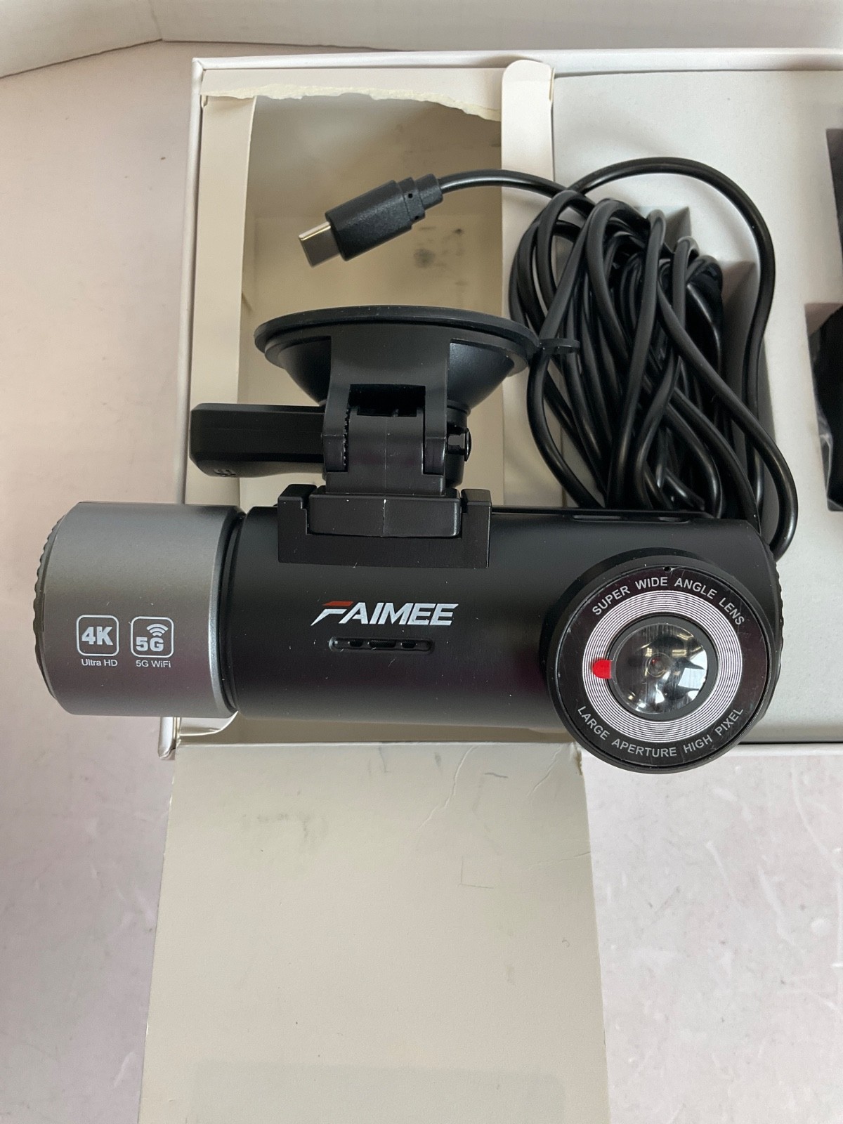 FAIMEE 4K Dual Dash Cam GPS 5.8G WiFi Ultra HD Car Camera Used Excellent