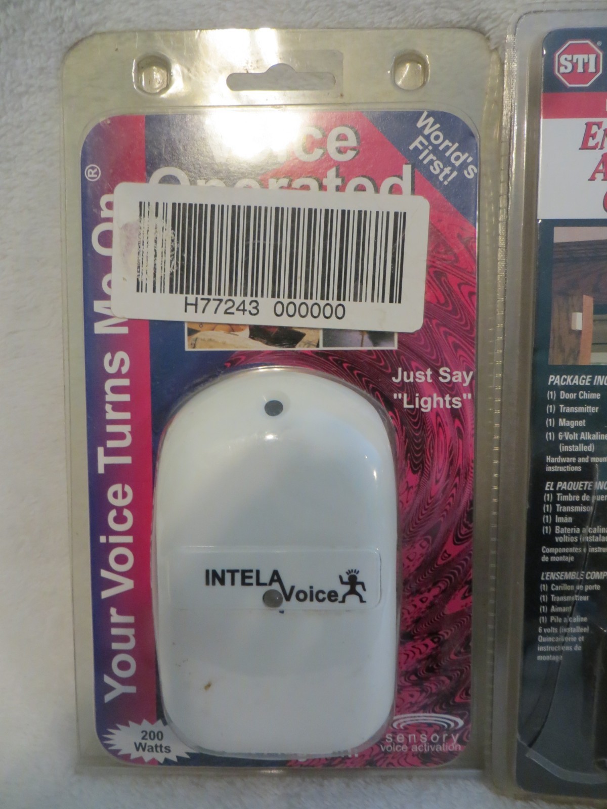 Electronics Lot Entry Alert Chime Intelavoice Voice Activated On/Off Control NIP
