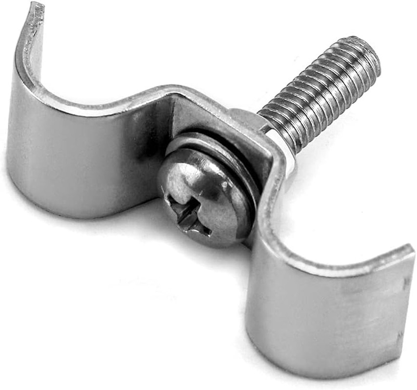 Stainless Steel Double Line Clamp 12 Pack 3/8 Fuel Lines Clips with Mounting S