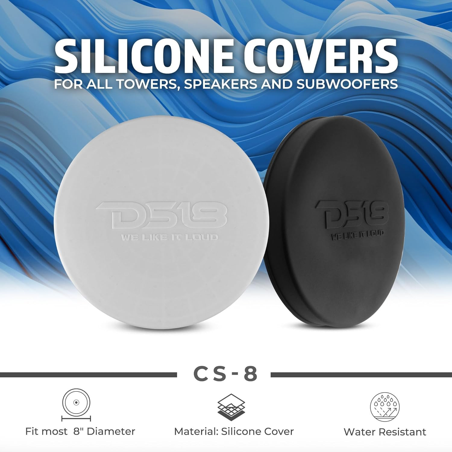 Hydro CS-8/WH 8″ Silicone Marine Speaker Cover – Water, Dust and UV Rays Protect