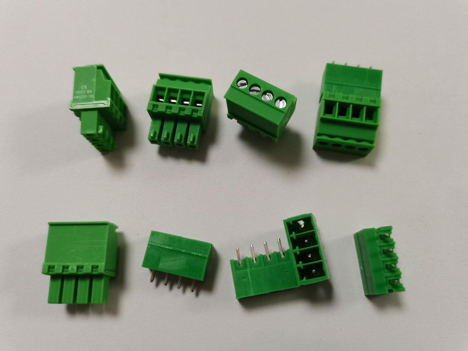 250 pcs 3.5mm 2P 3P 4P 6P and 8Pin Screw Terminal Block Connector 3.5KA
