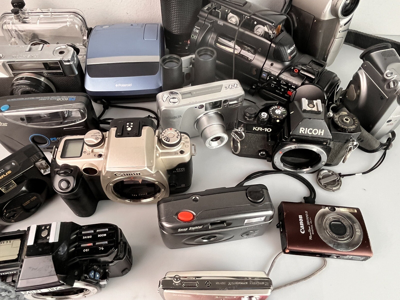Lot Of Vintage Cameras, Lenses For Parts Or Repair