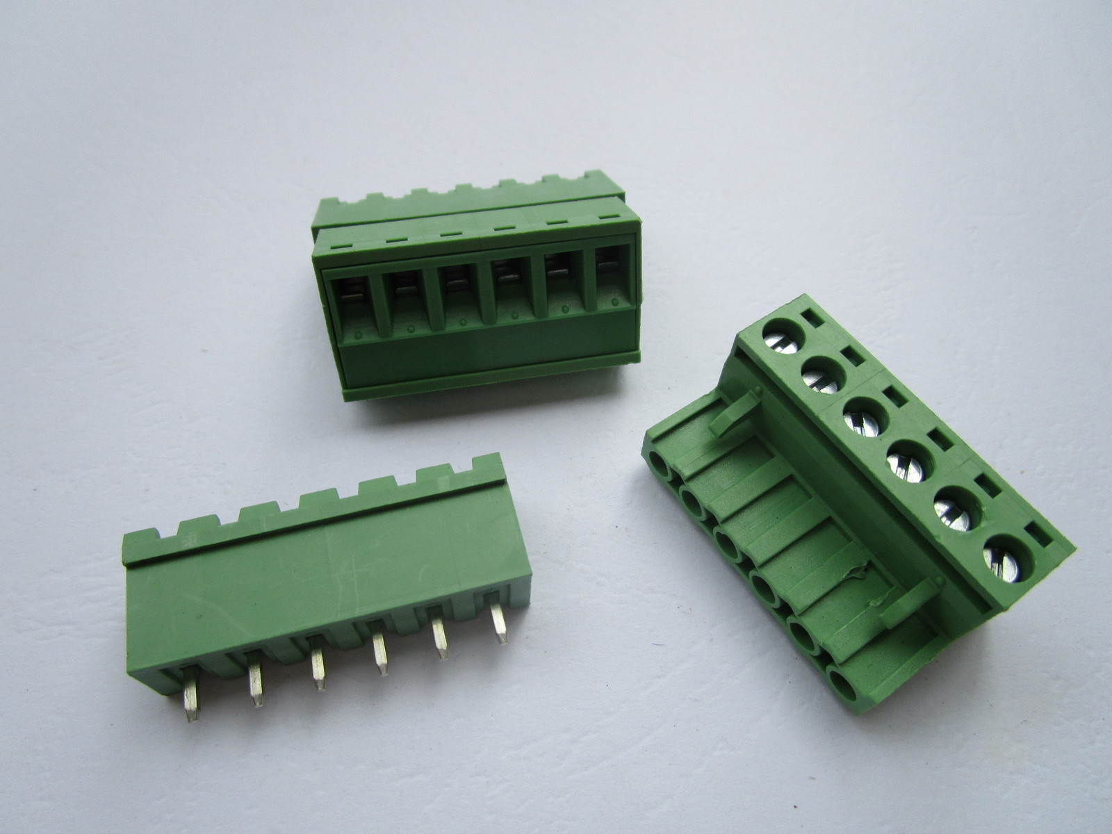 10 pcs Close Straight 6pin 5.08mm Screw Terminal Block Connector Plugbale Type
