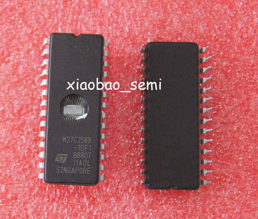 50pcs M27C256B-10F1 27C256 CDIP-28 EPROM UV ST