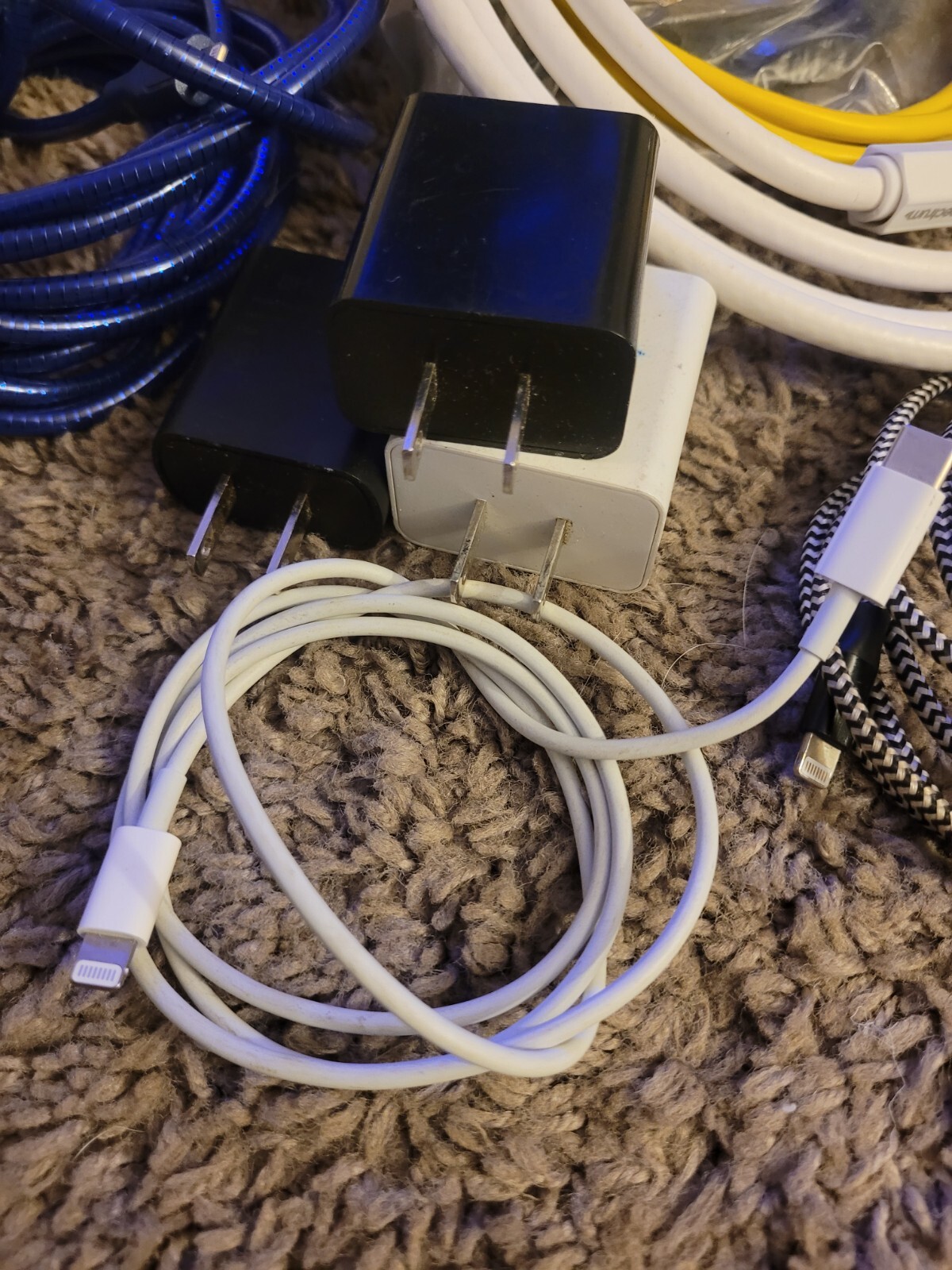 Electronic Cords Lot With Power Cords And Speakers Untested Lot
