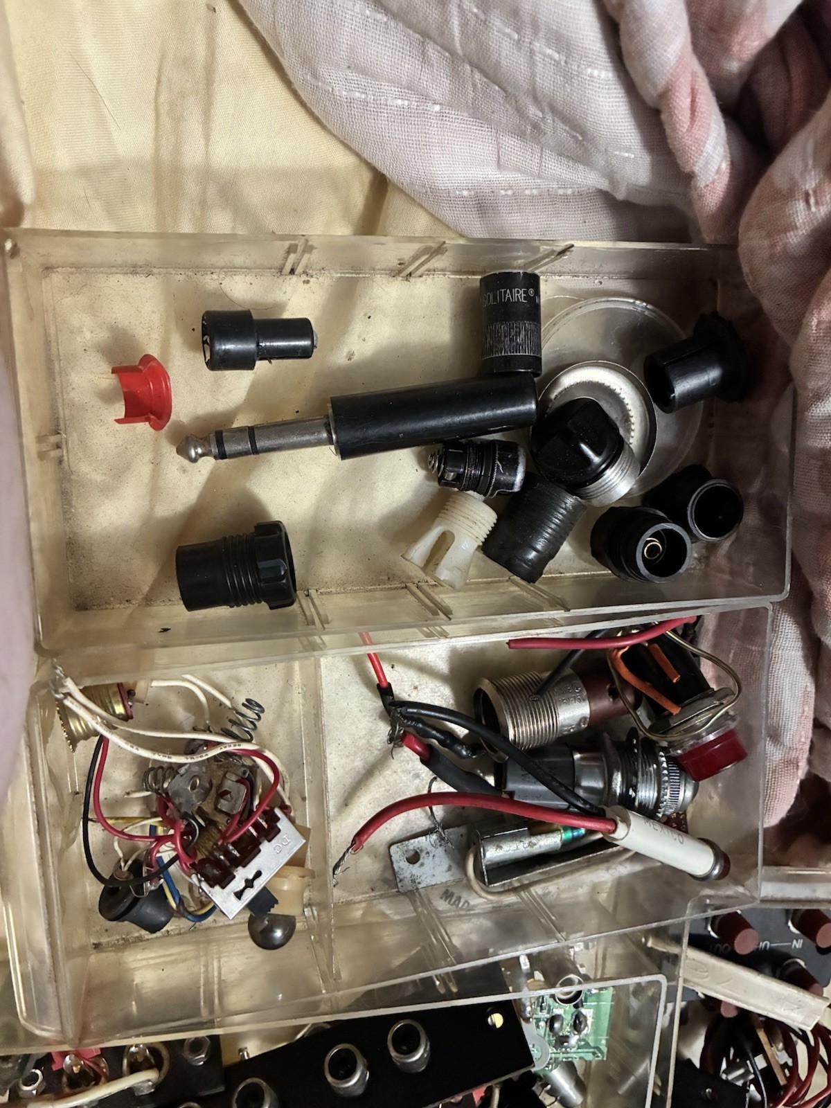 Bulk Electronics Parts Lot – RCA Jacks, Switches, Wiring, Etc– DIY Repair