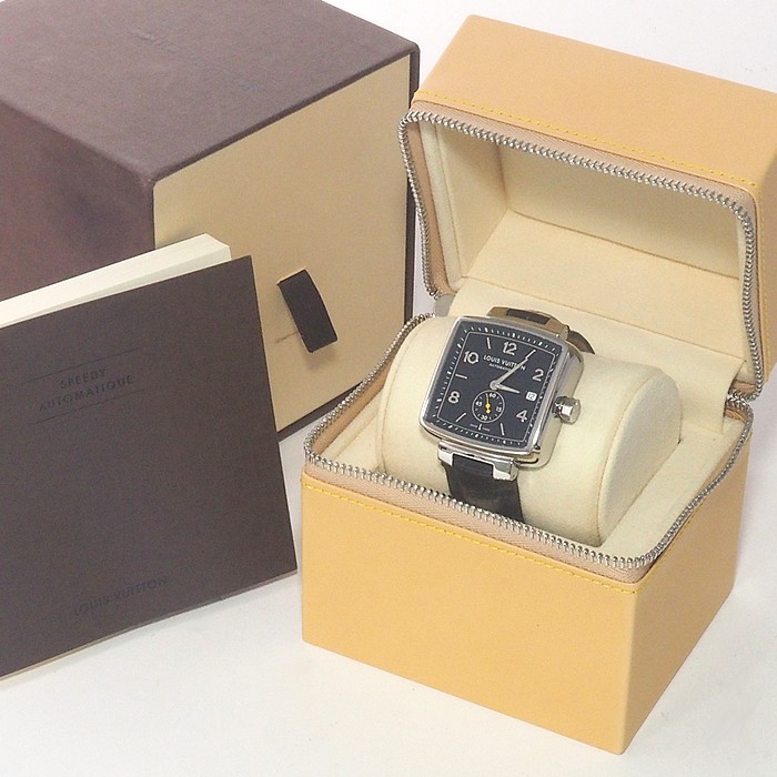 LOUIS VUITTON Watch Speedy Q263G Small Seconds Black Dial w/Box, Warranty Card