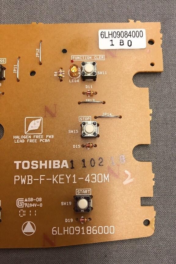 TOSHIBA PWB-F-KEY1-430M KEYBOARD PANEL 6LH09084000 6LH09186000