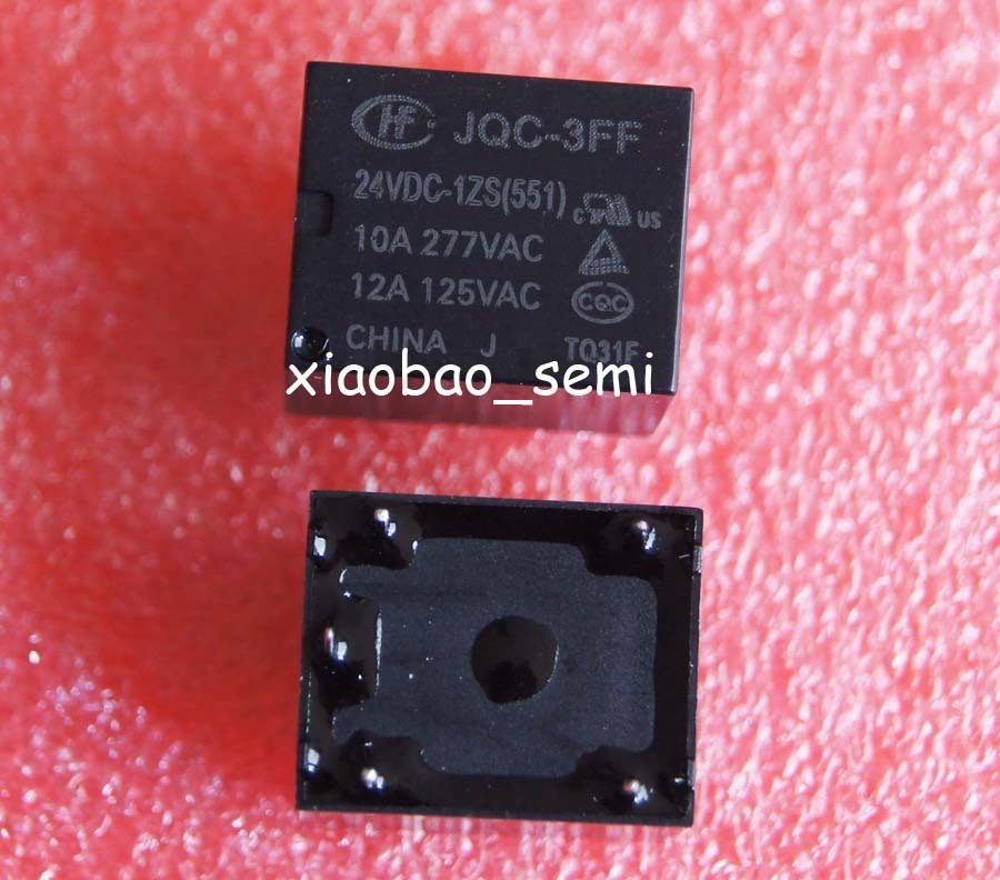 10PCS JQC-3FF-024-1ZS JQC-3FF-24VDC-1ZS(551) 24VDC ORIGINAL Power Relay 5PINS