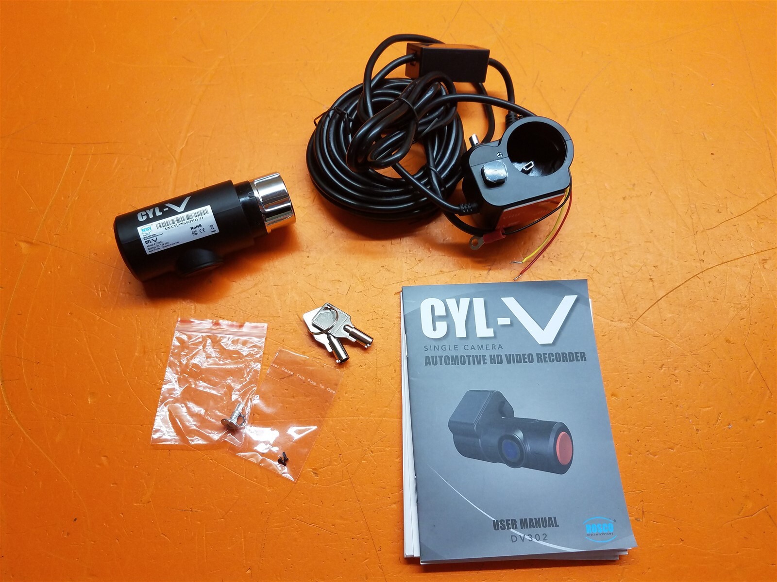 ⭐️⭐️⭐️⭐️⭐️ **FOR PARTS** Rosco Vison CYL-V DV302 Automotive HD Video Recorder