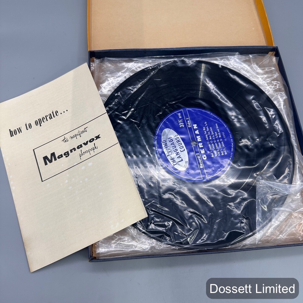 Living German A Complete Language Course Vinyl 4 lp Records 40 Lesson1956 Sealed