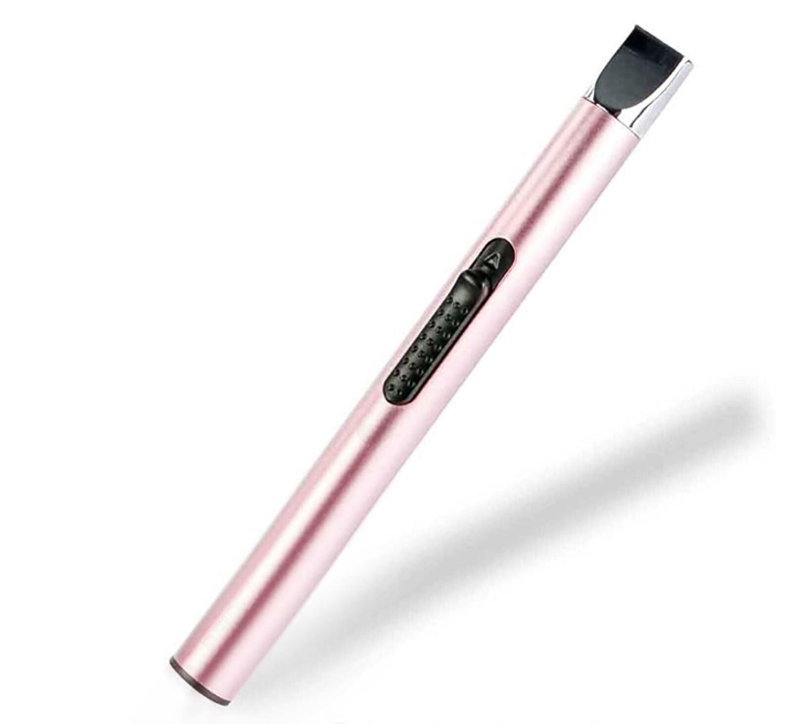USB Rechargeable Arc Electric Candle Lighter Silver Pink