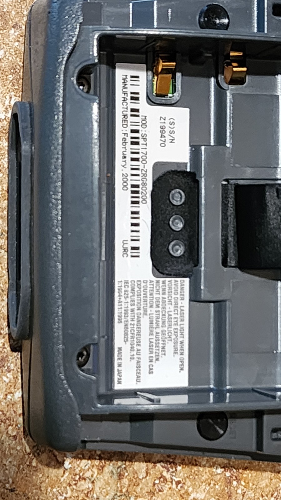 SYMBOL PALM COMPUTING PLATFORM SCANNER CLASS II LASER SPT1700 WORKS *Read*