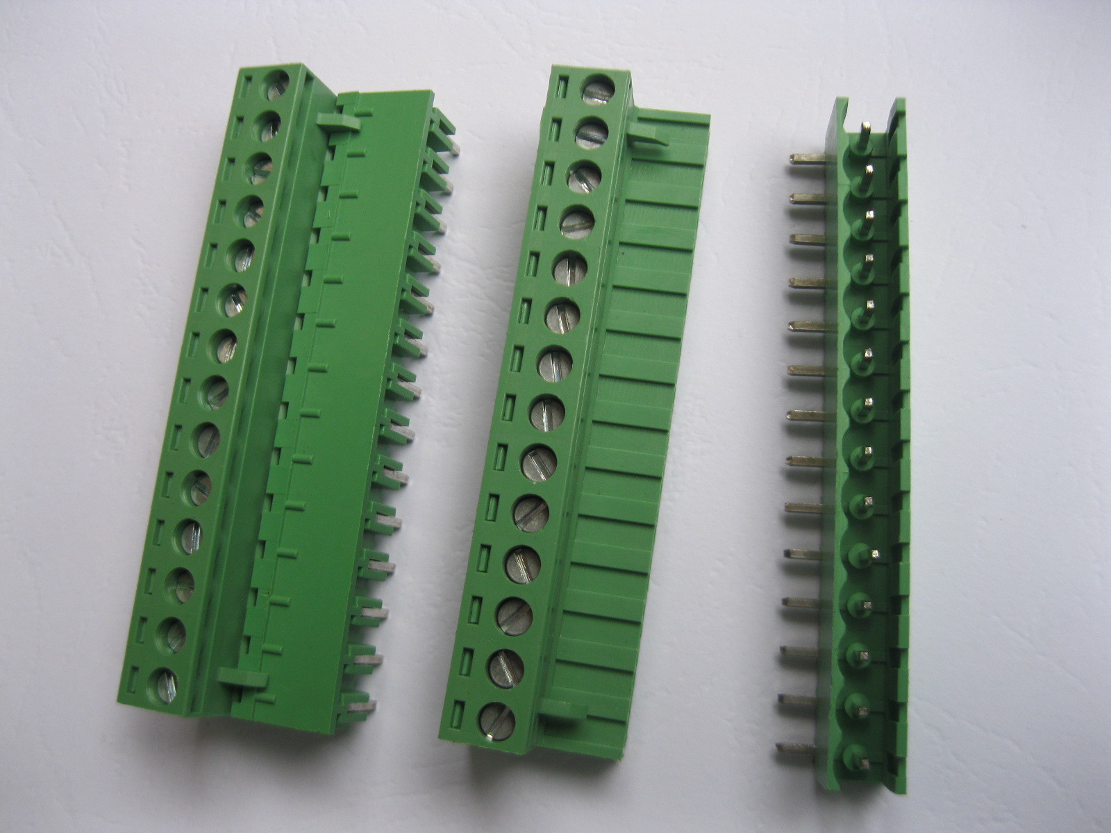 6 pcs Angle 14pin 5.08mm Screw Terminal Block Connector Green Pluggbale Type New
