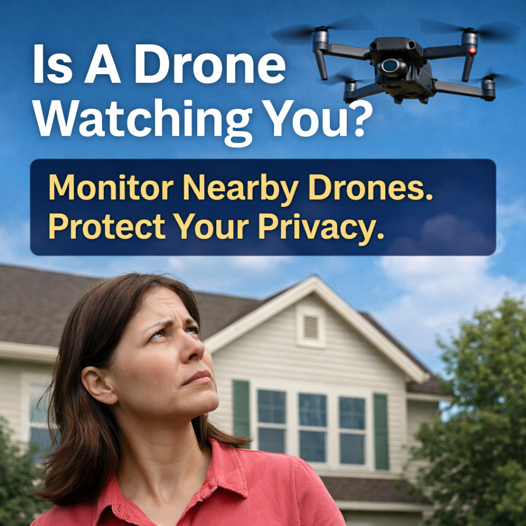 Police Drone and Pilot Detection Device –Handheld Remote ID Receiver for Phone