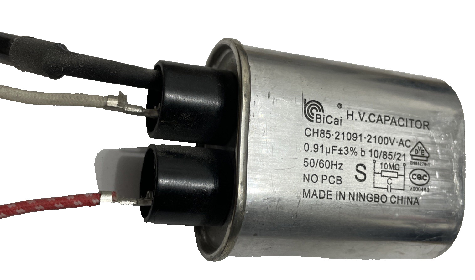 BiCai CH85 Microwave High Voltage Capacitor 0.91uF 2100V AC Perfect condition