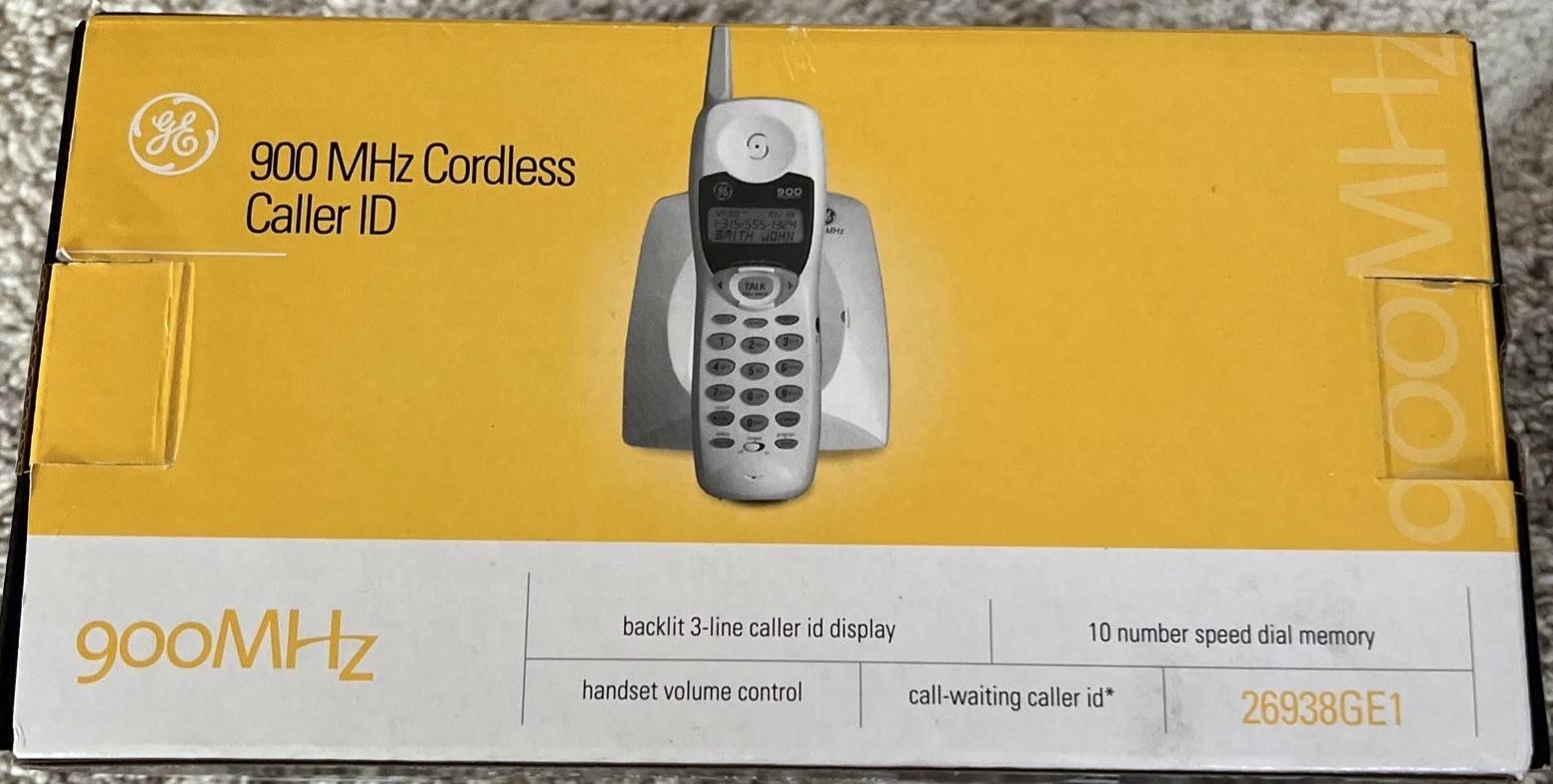 GE Model 26938GE1 Cordless Phone Telephone Base Caller ID 900 Mhz New Open Box